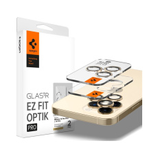 Spigen Glass EZ Fit Optik Pro 2 Pack tvrzené sklo na fotoaparát iPhone 14 Pro/iPhone 14 Pro Max zlat Spigen Glass EZ Fit Optik Pro 2 Pack tvrzené sklo na fotoaparát iPhone 14 Pro/iPhone 14 Pro Max zlat