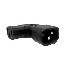 Adaptér úhlový na stranu IEC C13 na IEC C14 napětí 230V, 10A
