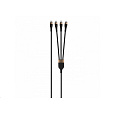 WG - Datový kabel 3v1 Type-C na Type-C na Lightning na Micro USB, 1,5 metrů, 5A, 100W, černá