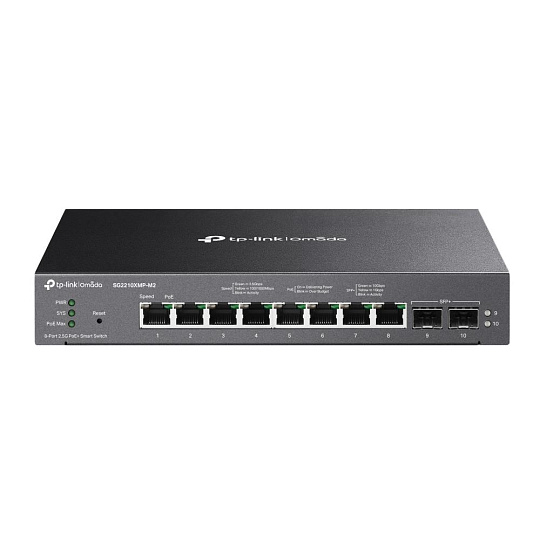 TP-Link OMADA switch SG2210XMP-M2 (8x2,5GbE,2xSFP+,8xPoE+,160W,fanless) TP-Link OMADA switch SG2210XMP-M2 (8x2,5GbE,2xSFP+,8xPoE+,160W,fanless)