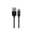 WG - Datový kabel Type-C to USB-A / 3m / nylon braided / black