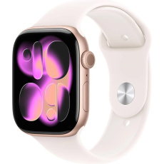 Apple Watch Series 11 GPS 42mm Rose Gold Aluminium Case with Light Blush Sport Band - S/M
