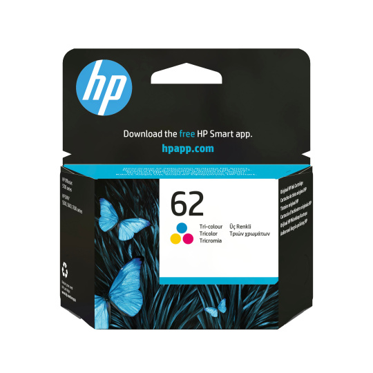 HP 62 Tri-color Original Ink Cartridge (165 pages) HP 62 Tri-color Original Ink Cartridge (165 pages)