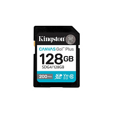 Kingston SDXC karta 128GB Canvas Go! Plus, R:200/W:160MB/s, Class 10, UHS-I, U3, V30 Kingston SDXC karta 128GB Canvas Go! Plus, R:200/W:160MB/s, Class 10, UHS-I, U3, V30