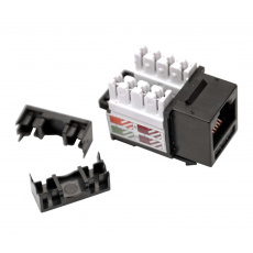 Keystone LEXI-Net Cat5E, UTP, duální svorkovnice, černý s vyvazovacím očkem Keystone LEXI-Net Cat5E, UTP, duální svorkovnice, černý s vyvazovacím očkem