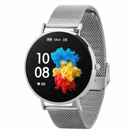 Smartwatch Garett Verona stříbrná, ocel