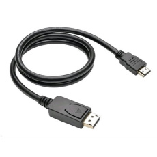 Kabel C-TECH DisplayPort/HDMI, 2m, černý