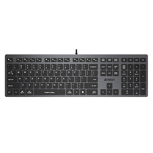 A4tech Klávesnice FX50, kancelářská nízkoprofilová klávesnice, CZ, šedá A4tech Klávesnice FX50, kancelářská nízkoprofilová klávesnice, CZ, šedá