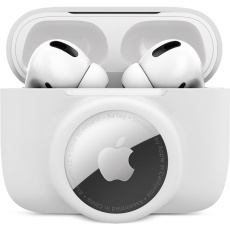 iWant AirPods Pro silikonové pouzdro s Airtag kapsou bílé iWant AirPods Pro silikonové pouzdro s Airtag kapsou bílé