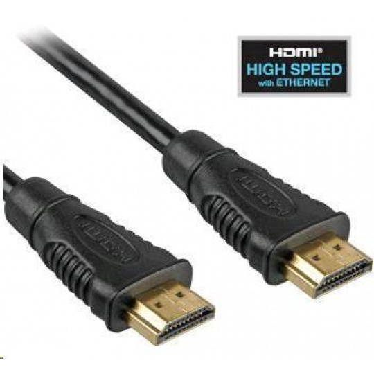 PREMIUMCORD Kabel HDMI 2m High Speed + Ethernet (v1.4), zlacené konektory