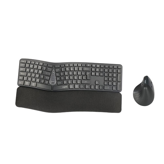 RAPOO Set klávesnice a myš 8810ME, Multi-mode, Bezdrátový set, CZ/SK, Černá