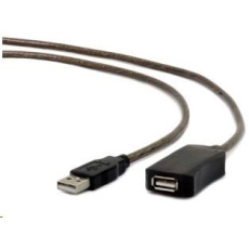 GEMBIRD USB 2.0 aktivní prodlužka, 10m, černá GEMBIRD USB 2.0 aktivní prodlužka, 10m, černá