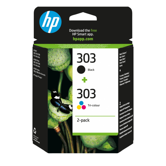 HP 303 2-pack Black/Tri-color Original Ink Cartridges HP 303 2-pack Black/Tri-color Original Ink Cartridges