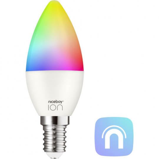 Niceboy chytrá žárovka ION SmartBulb RGB 5,5,W - E14 Niceboy chytrá žárovka ION SmartBulb RGB 5,5,W - E14