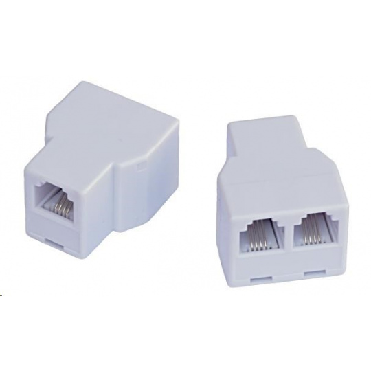 Dvojspojka RJ11, 1x6p4c/2x6p4c - telefonní Dvojspojka RJ11, 1x6p4c/2x6p4c - telefonní