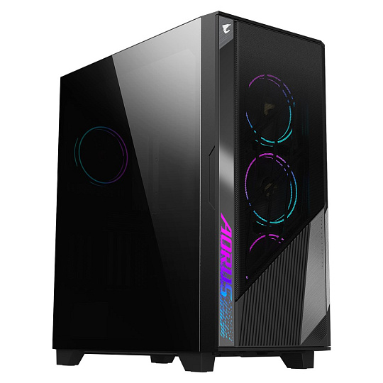 BAZAR - GIGABYTE case AORUS C500 GLASS, bez zdroje, průhledná bočnice, Mid Tower, černá - Poškozený obal (Komplet)