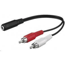 PREMIUMCORD Kabel audio 3,5mm Jack - 2x Cinch 1,5m (F/M, stereo)