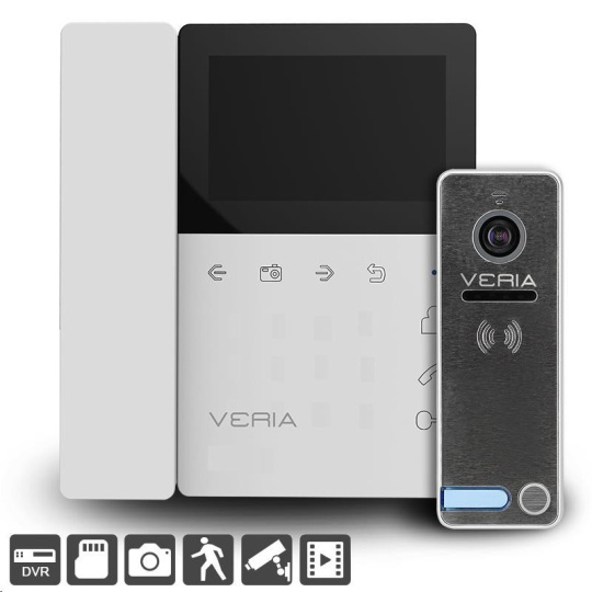 SET Videotelefon VERIA 7043B bílý + VERIA 230