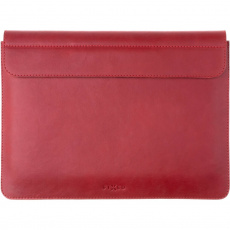FIXED Oxford kožené pouzdro MacBook 12" červené