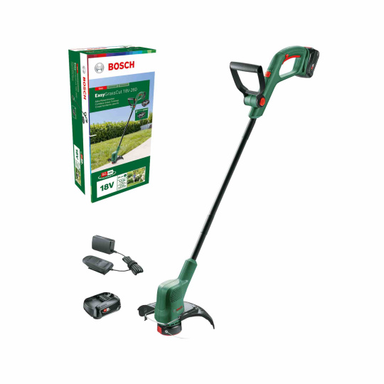 BOSCH EasyGrassCut 18V-26, akumulátorová strunová sekačka, 18 V, struna 26 cm, 2x akumulátor