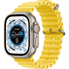 Apple Watch Ultra 49mm titanová se žlutým oceánským řemínkem
