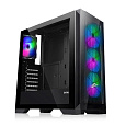 EVOLVEO Ptero Q2G, skříň ATX, 4x ARGB ventilátor, čelní+boční panel sklo, černá