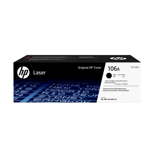 HP 106A Black Original Laser Toner Cartridge (1,000 pages)