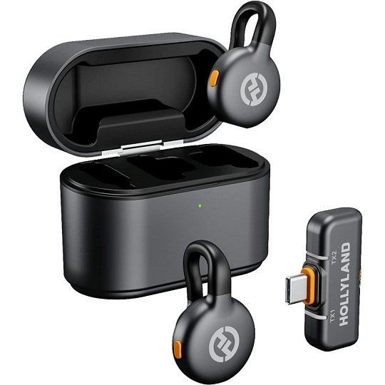 Hollyland LARK M2S Duo Wireless Lavalier Microphone with USB-C Plug (Duo, Space Gray) Hollyland LARK M2S Duo Wireless Lavalier Microphone with USB-C Plug (Duo, Space Gray)