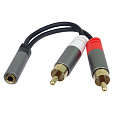 PremiumCord kabel HQ Jack 3.5mm Female - 2x CINCH Male 15cm