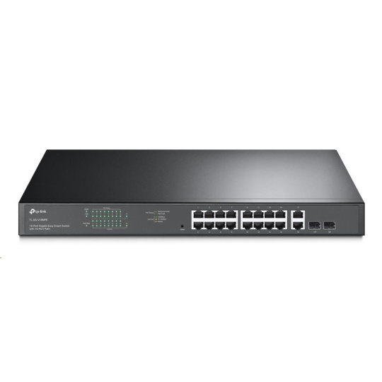 TP-Link switch TL-SG1218MPE, 16xGbE PoE+ 250W RJ45, 2xGbE RJ45, 2xGbE SFP/RJ45, 2x Fans