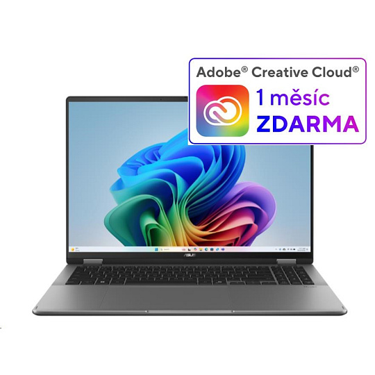 ASUS NTB Vivobook 16 Flip (TP3607SA-OLED098W), Core Ultra 7 256V, 16" 1920 x 1200, 16GB, 1TB SSD, Arc, W11 Home, Gray ASUS NTB Vivobook 16 Flip (TP3607SA-OLED098W), Core Ultra 7 256V, 16" 1920 x 1200, 16GB, 1TB SSD, Arc, W11 Home, Gray