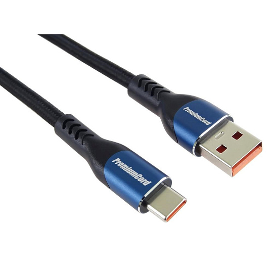 PREMIUMCORD Kabel USB-C na USB 2.0, Nabíjecí, 5A, 1.5m