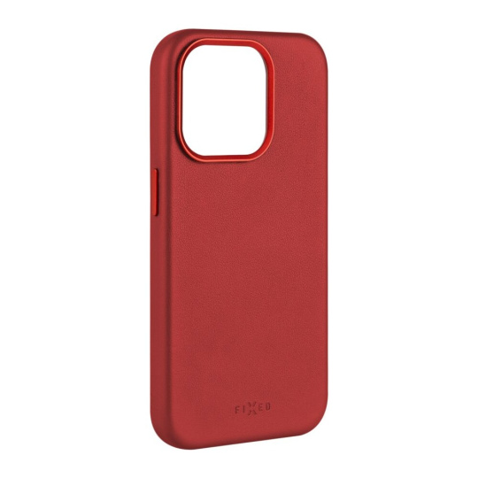 FIXED MagLeather kožený kryt s MagSafe Apple iPhone 15 Plus červený