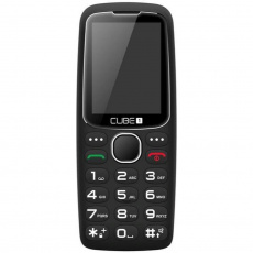 CUBE1 S300 senior tlačítkový telefon - černá