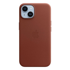 Apple kožený kryt s MagSafe na iPhone 14 cihlově hnědý