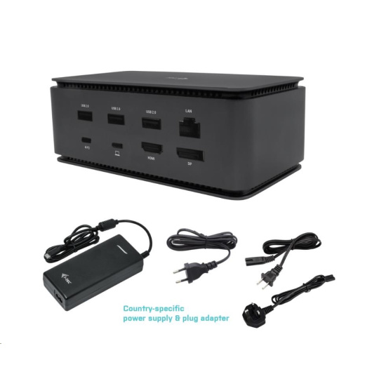 i-tec USB4 Metal Docking station Dual 4K HDMI DP with Power Delivery 80 W + Univ.Charg. 112W