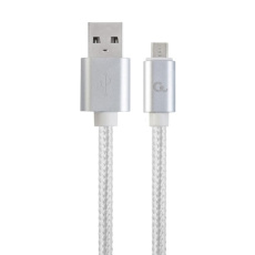 GEMBIRD Kabel CABLEXPERT USB A Male/Micro B Male 2.0, 1,8m, opletený, stříbrný, blister GEMBIRD Kabel CABLEXPERT USB A Male/Micro B Male 2.0, 1,8m, opletený, stříbrný, blister