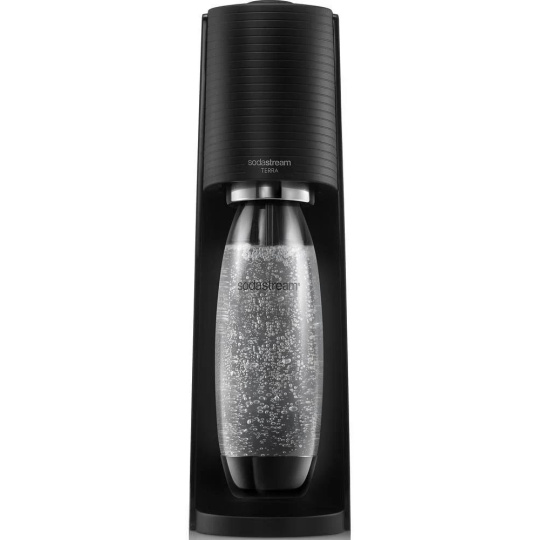 BAZAR - SodaStream Terra Black výrobník sody, mechanický, 1l láhev SodaStream Fuse, bombička s CO2 - Poškozený obal