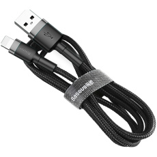 Baseus Cafule kabel USB/Lightning 1.5A 2m šedý/černý Baseus Cafule kabel USB/Lightning 1.5A 2m šedý/černý
