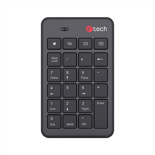 C-TECH Numerická kávesnice KBN-02WS, 23 kláves, Bezdrátová, Černá C-TECH Numerická kávesnice KBN-02WS, 23 kláves, Bezdrátová, Černá