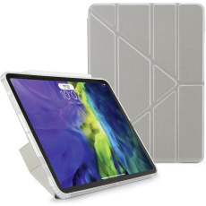 Pipetto Metallic Origami pouzdro pro Apple iPad Air 10.9" (22/20) stříbrné