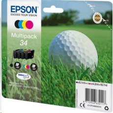 BAZAR - EPSON ink Multipack 4-colours "Golf" 34 DURABrite Ultra Ink - Poškozený obal (Komplet)