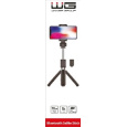 WG - Selfie tyč WG 6, Selfie tyč + tripod, teleskopická, s bluetooth tlačítkem, černá