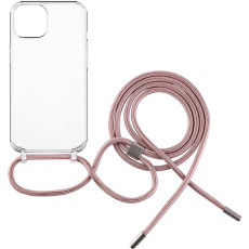 FIXED Pure Neck kryt s růžovou šňůrkou na krk pro Apple iPhone 13