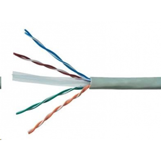 UTP kabel PlanetElite, Cat6, drát, PVC, Dca, šedý, 305m UTP kabel PlanetElite, Cat6, drát, PVC, Dca, šedý, 305m