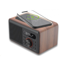 CARNEO W100 Rádio DAB+, FM, BT, Wireless charging, wood CARNEO W100 Rádio DAB+, FM, BT, Wireless charging, wood