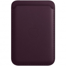 Apple kožená peněženka s MagSafe a funkcí Najít tmavě višňová