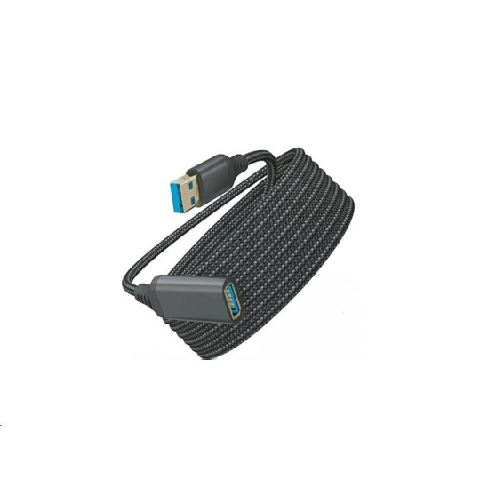 WG - Prodlužovací kabel USB-A (male) to USB-A (female) / 3m / nylon braided / black