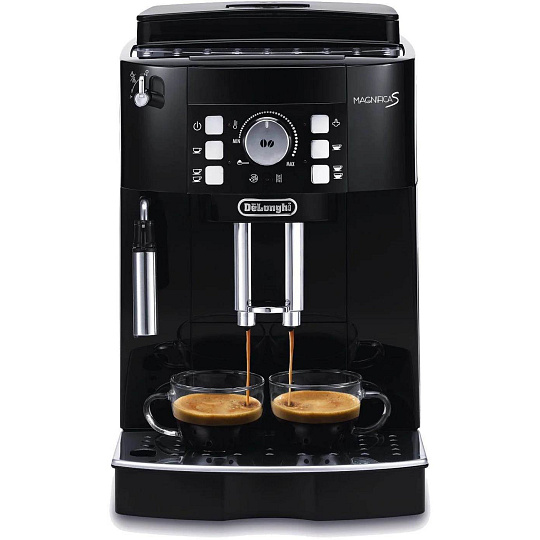 DeLonghi ECAM 21.117.B automatický kávovar, 15 bar, vestavěný mlýnek, dva šálky najednou, tryska na páru, černý