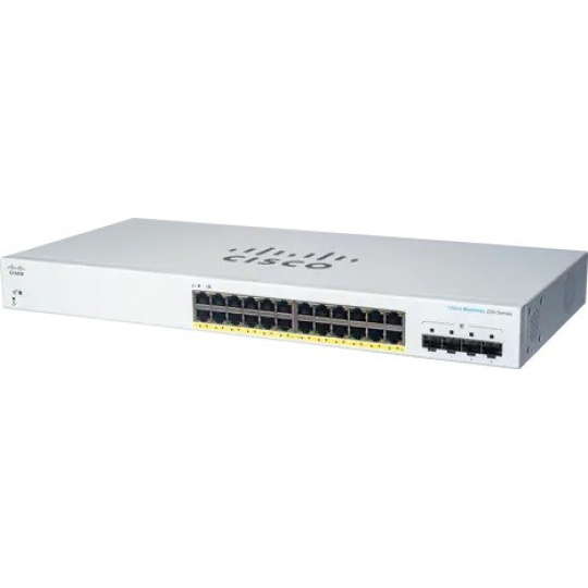 Cisco switch CBS220-24FP-4G, 24xGbE RJ45, 4xSFP, PoE+, 382W